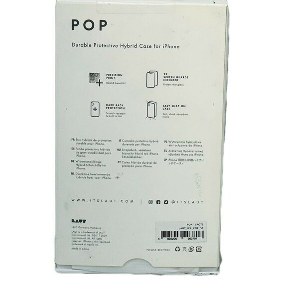 Laut Pop Durable Protective Hybrid Case For iPhone With 2x Screen Guards - Picture 2 of 3